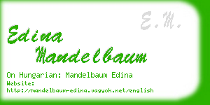 edina mandelbaum business card